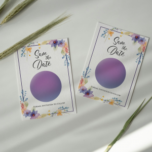 Spring Flowers Save the Date with magnet