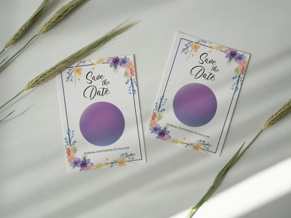 Spring Flowers Save the Date with magnet