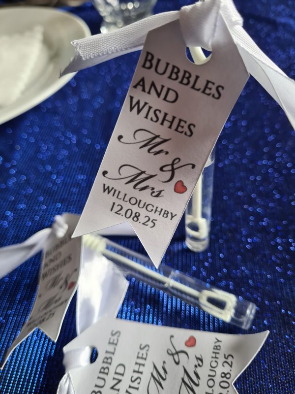 Personalised Bubble Wand (Labels Only) pack of 20