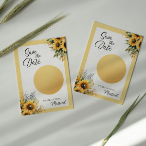 Sunflower Save the Date with Magnet